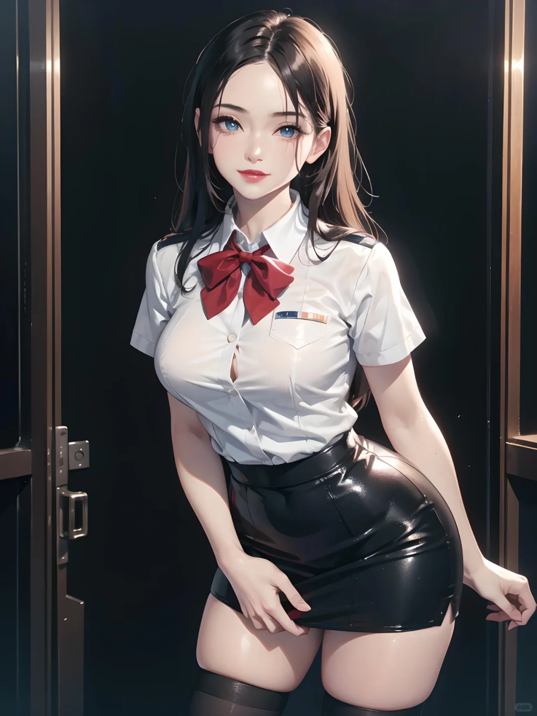 动漫壁纸：美少女服务员