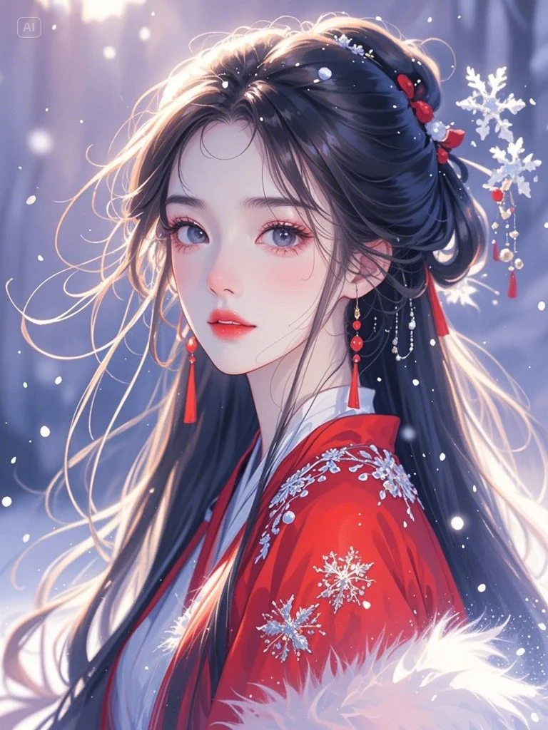 一抹红衣动人心，回眸一笑百媚生??