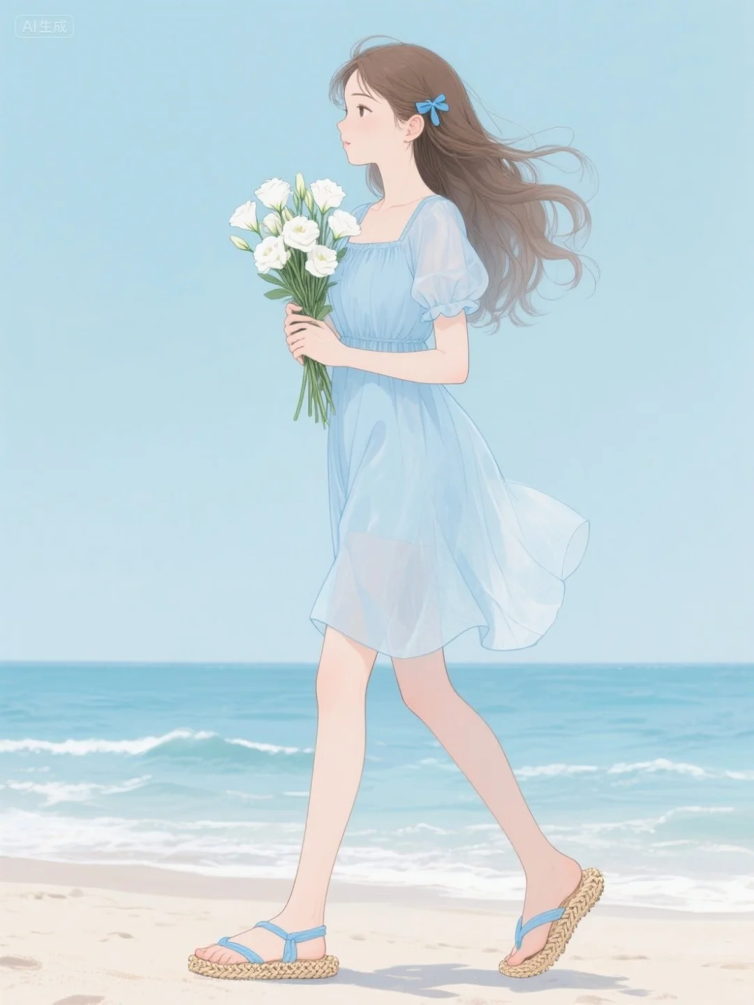 治愈系蓝色 | 海边穿搭?