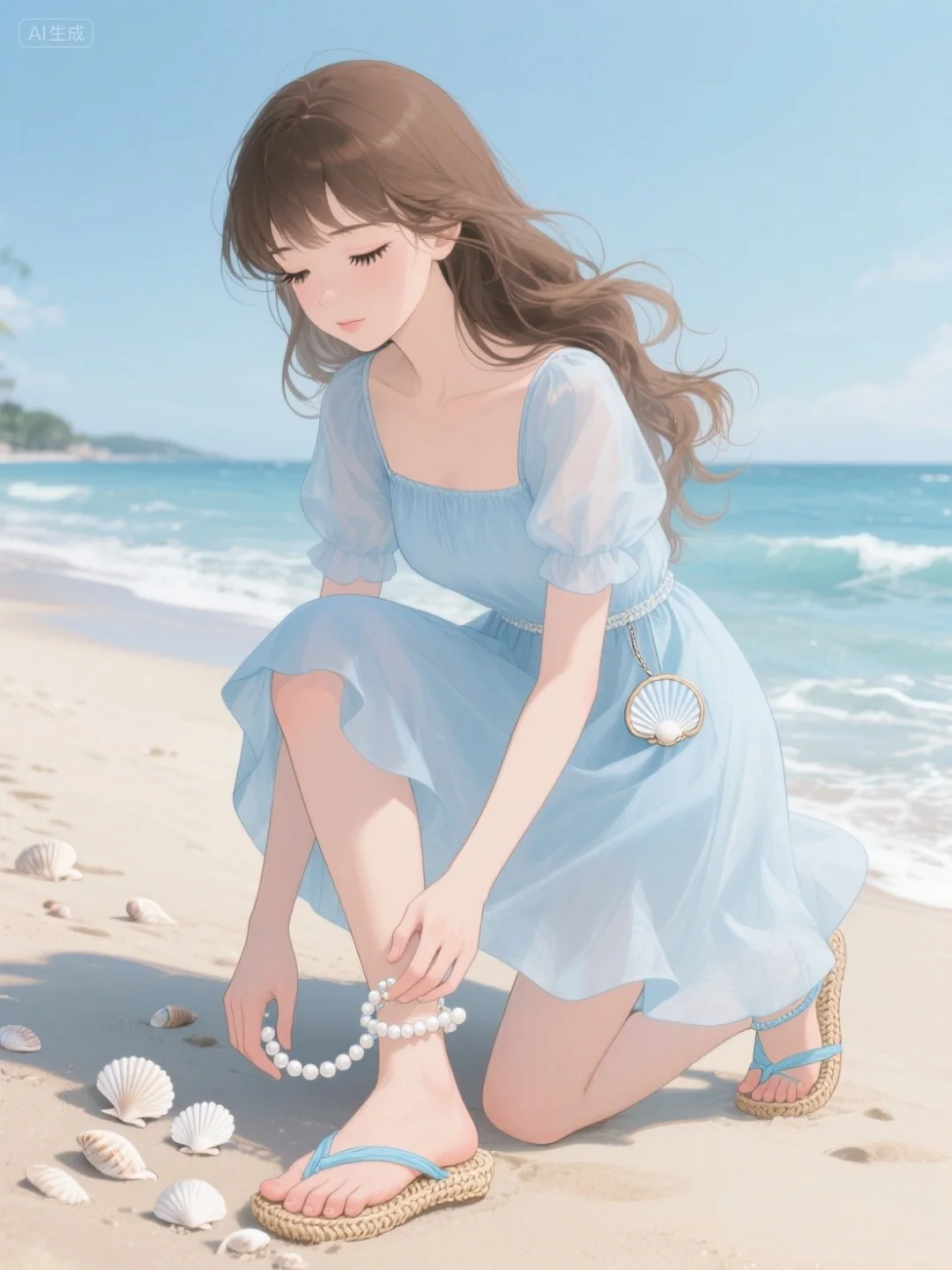 治愈系蓝色 | 海边穿搭?