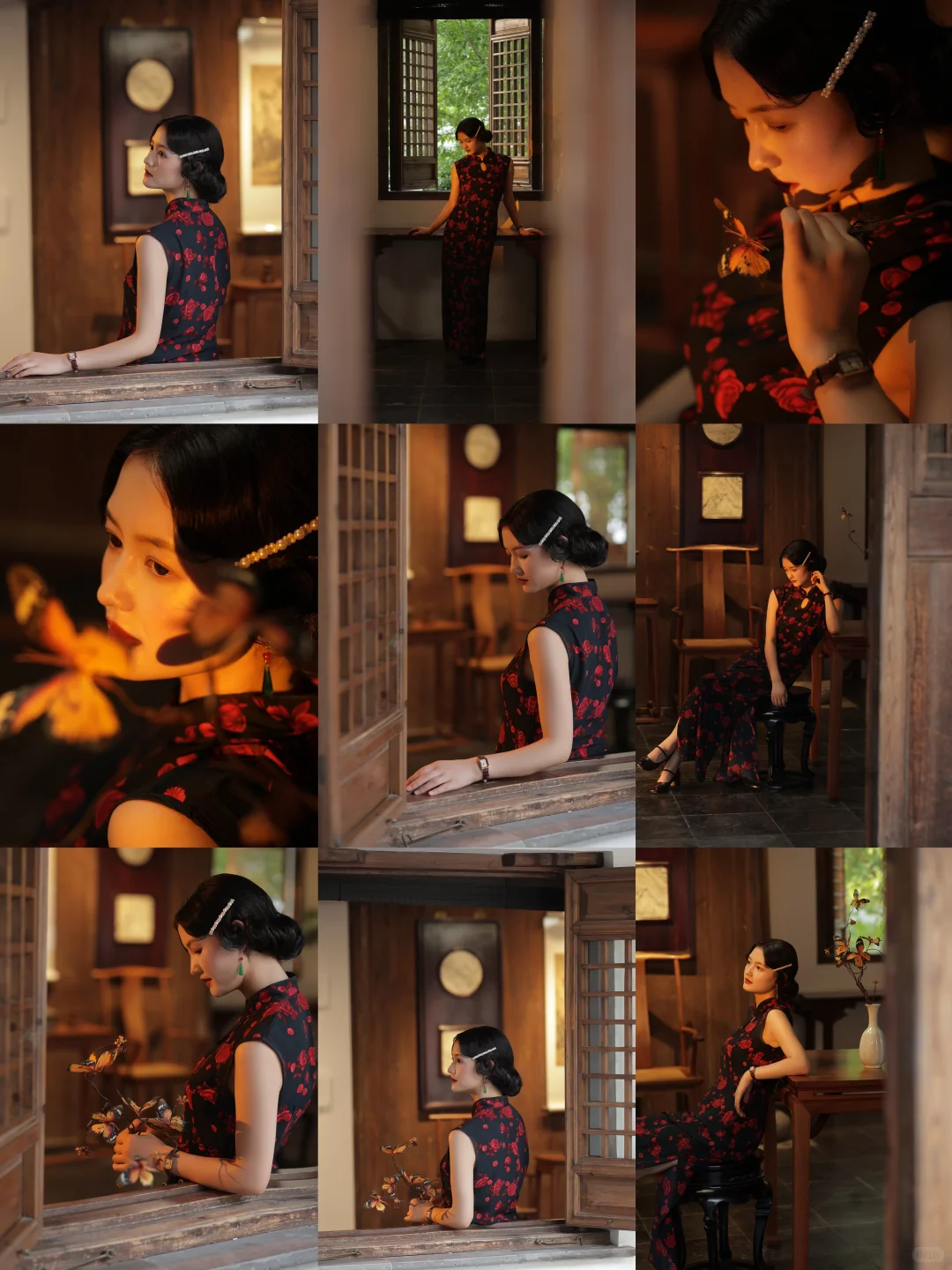 旧时光美人✨苏州民国手推波旗袍写真