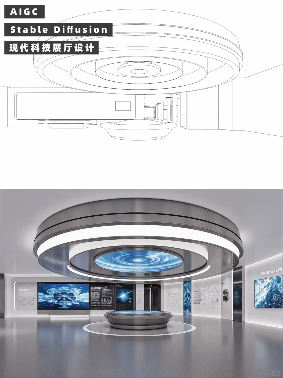 【第十五期】AIGC科技展厅设计