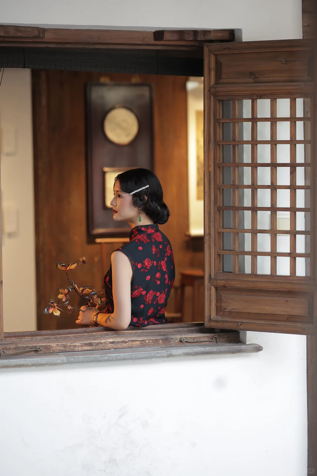 旧时光美人✨苏州民国手推波旗袍写真