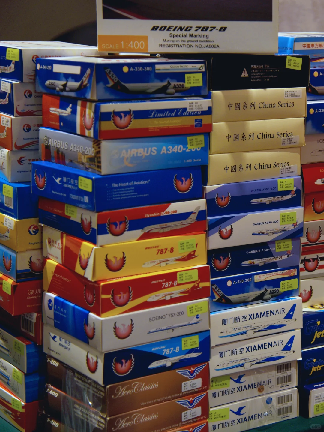 小而热闹的客机模型展销会