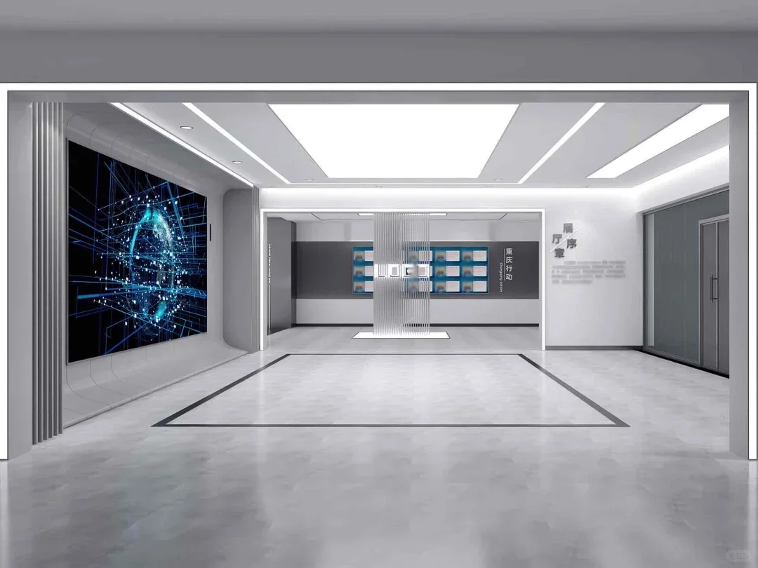 光与科技的未来感展厅设计