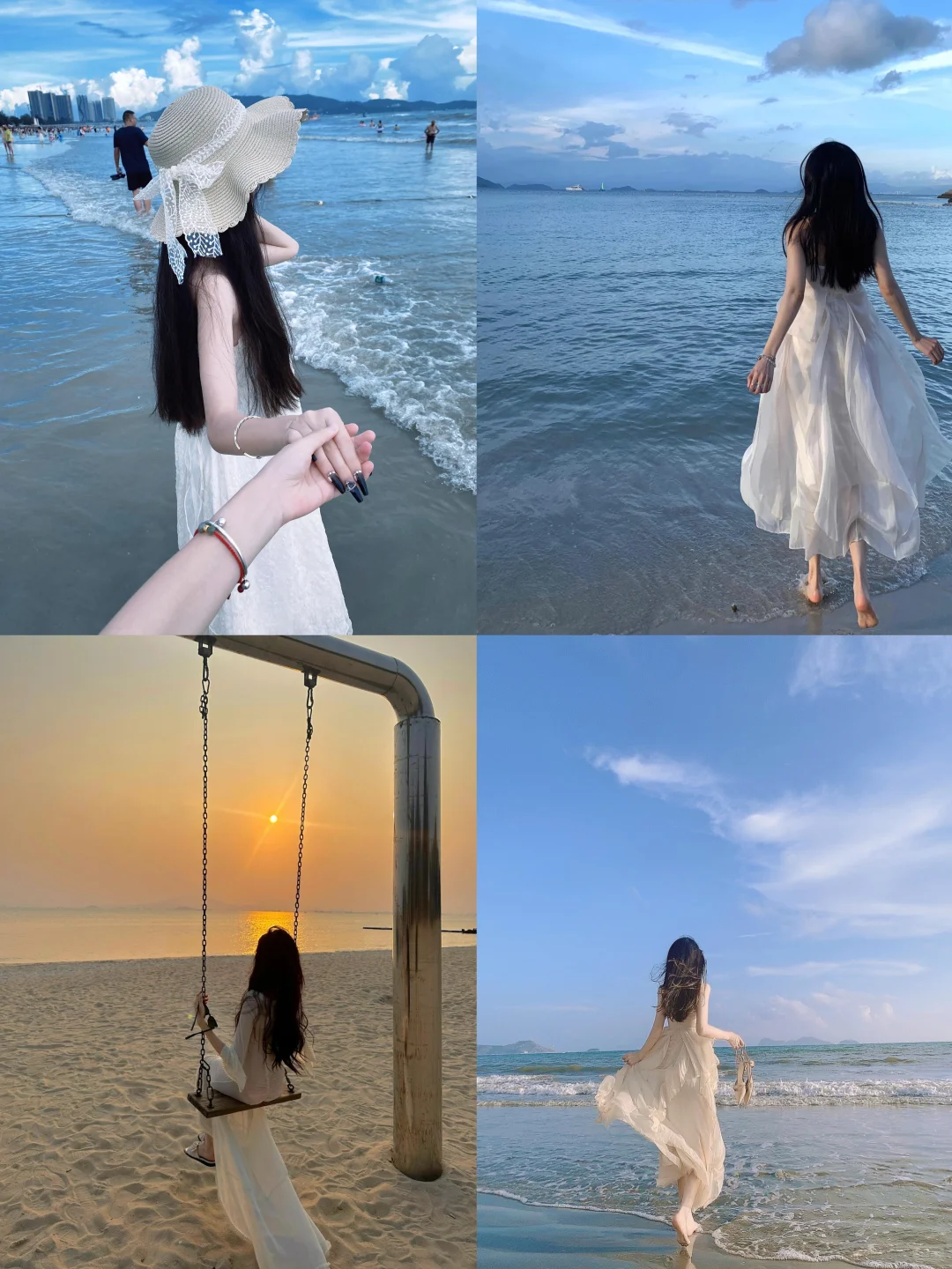 存一些不露脸海边拍照?氛围感拉满～