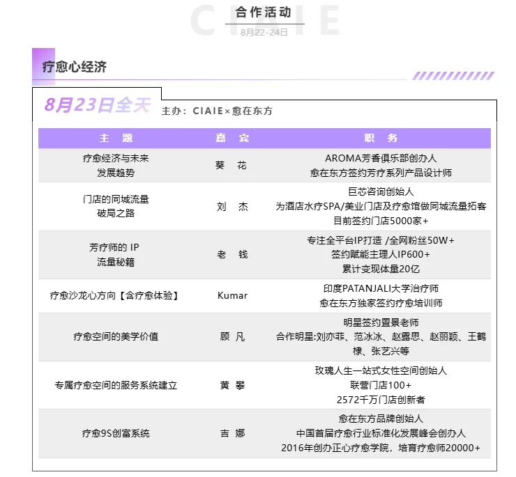 展讯|8月22日-24日，芳香展及峰会