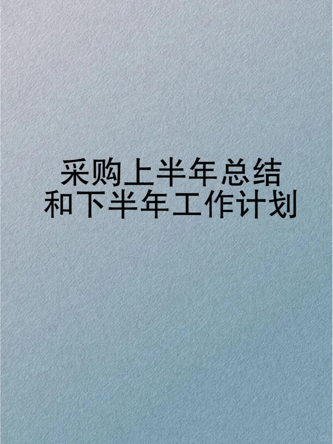 采购年中总结(模版)