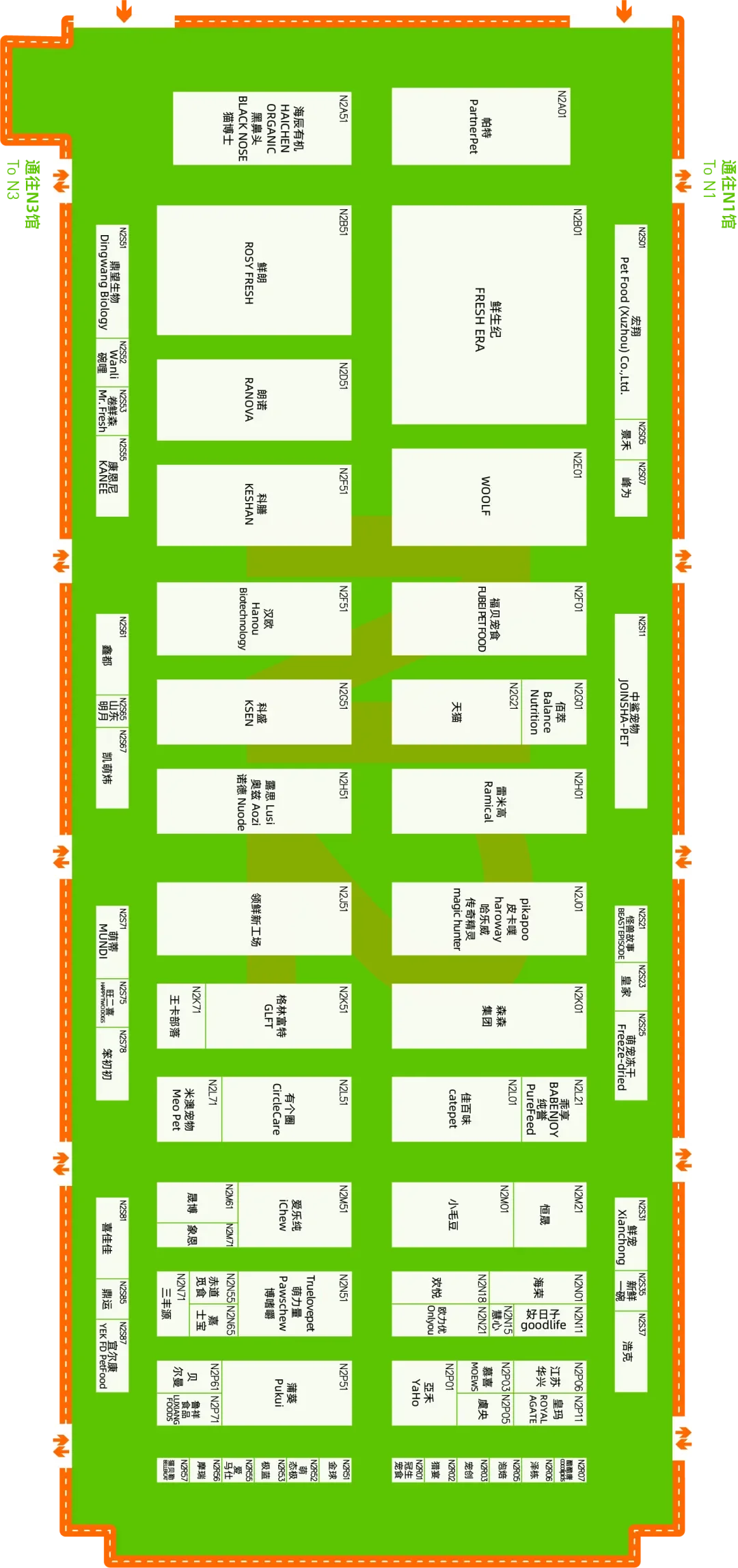 2025亚宠展全馆展位图（快收藏）