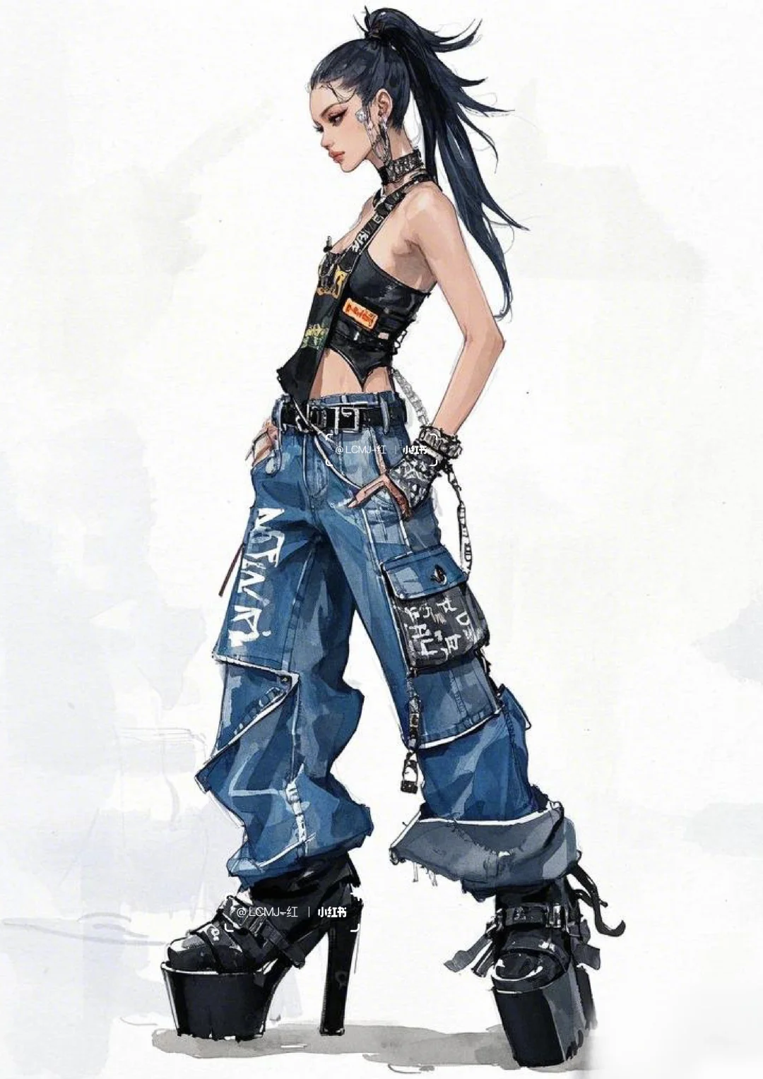 叛逆美学：高街辣妹的机能风穿搭法则