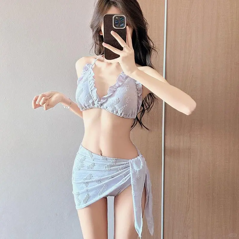 海边度假必备！日系荷叶边泳衣超可爱?