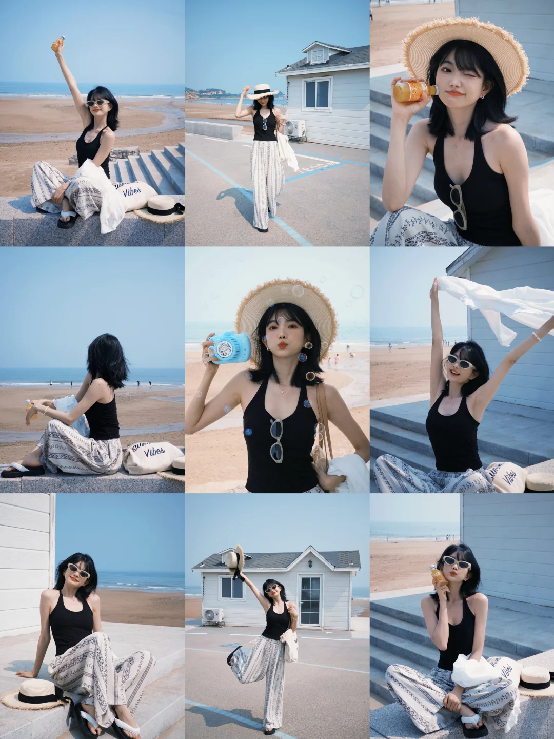 ? ?? ? ⭒˚ 她有好多海边拍照姿势.ᐟ.ᐟ