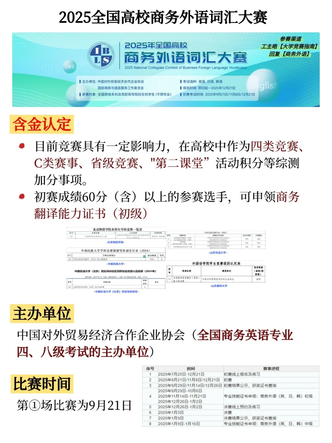 大学生开学后可以参加的第①个国奖大赛