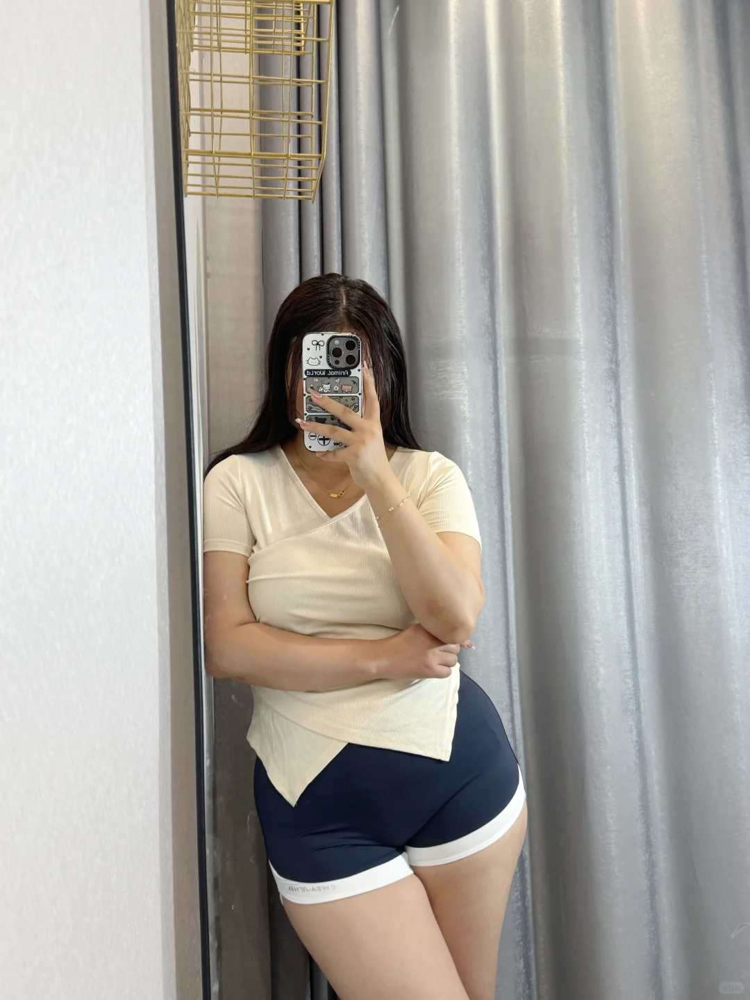 微胖女生巨遮肉肉的运动穿搭