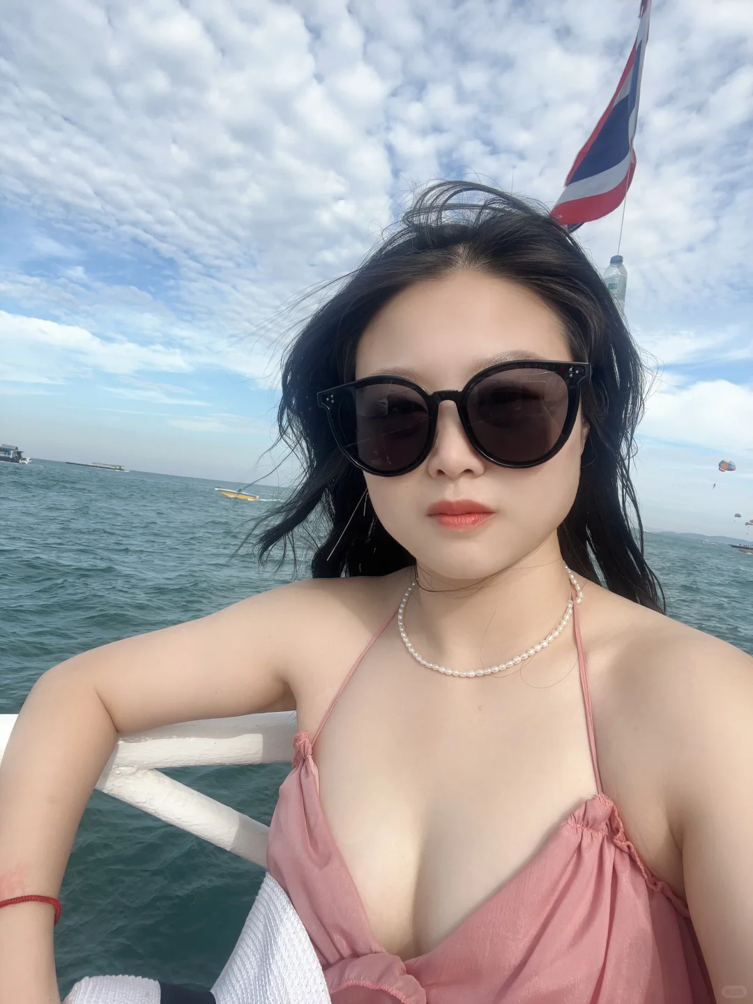 微胖女生 海边穿搭 出海?