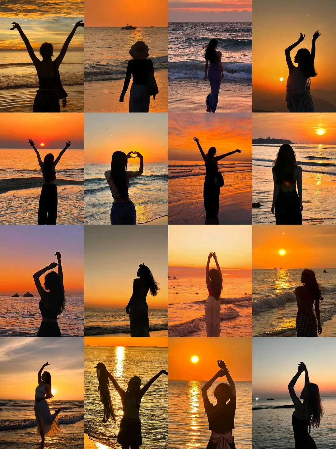 提前存！海边日落拍照姿势?！