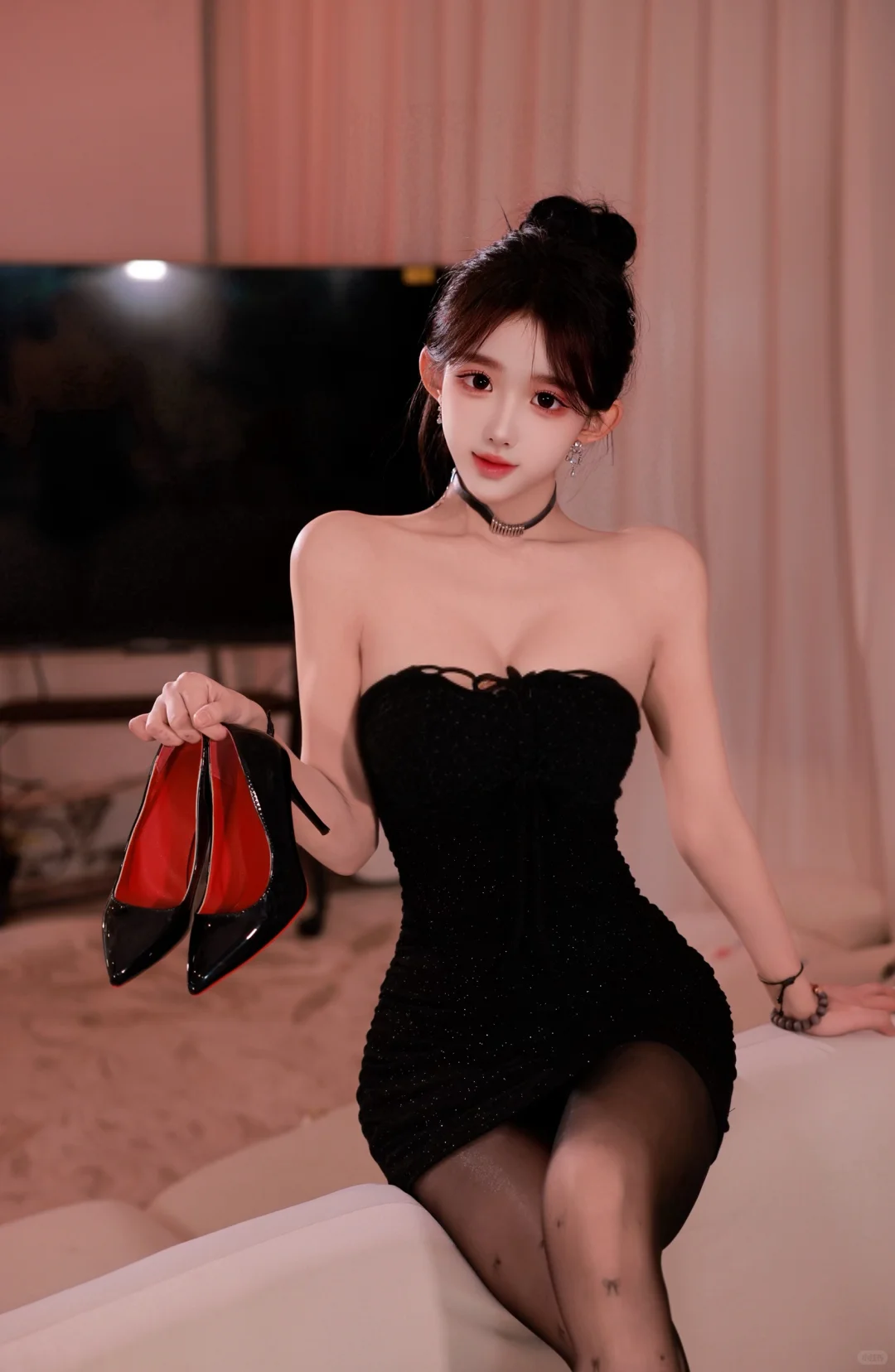 黑皮辣妹高定写真，氛围感拉满！