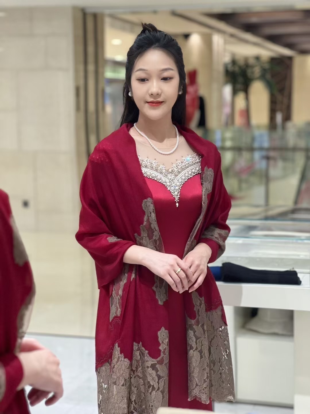 高圆圆同款名媛蕾丝