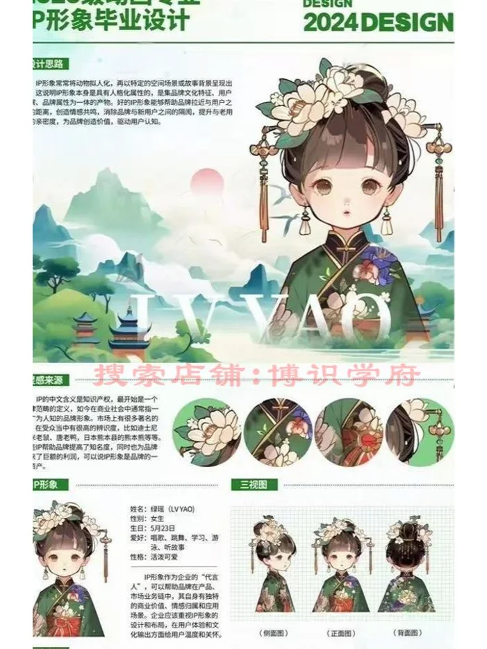 ip展板毕业设计展作品集模板包装文创展板