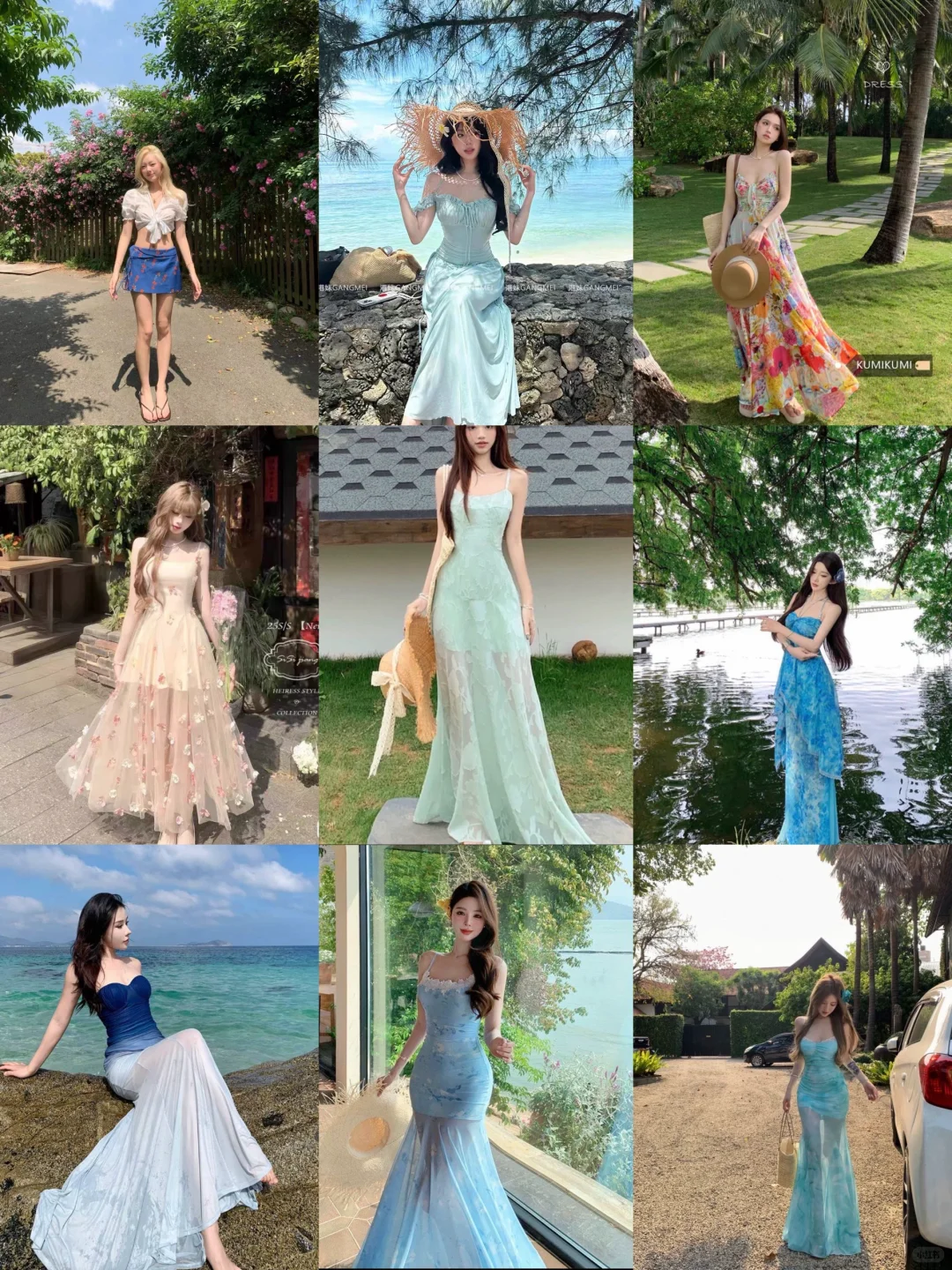 青岛海边60三件租衣