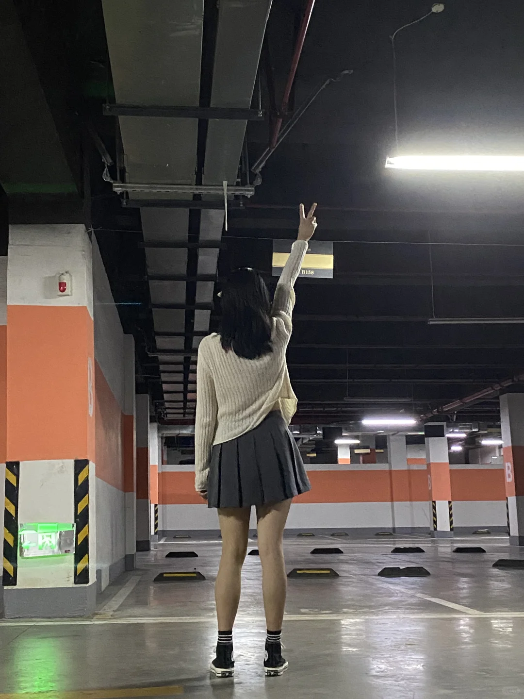 停车场拍照很出片