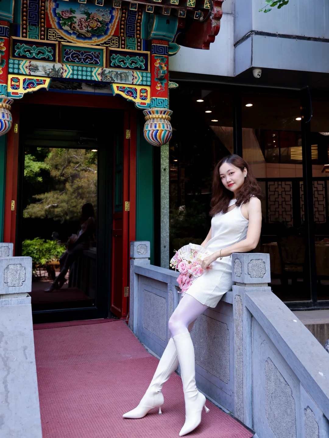 166cm/35+岁 穿旗袍好显白呀?