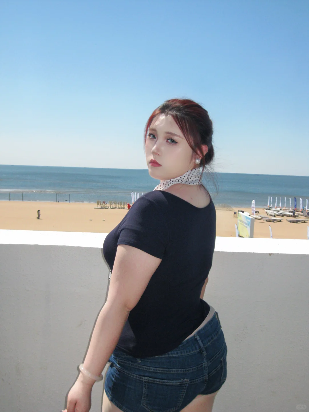 170斤！海边穿搭！