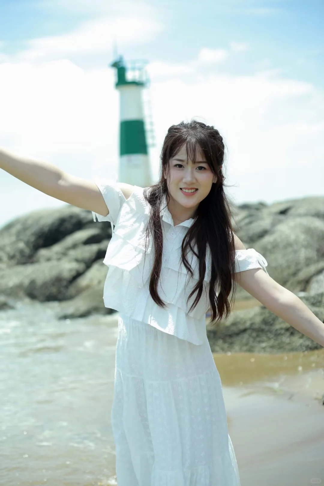 夏日海边写真｜白裙是永远的神✨