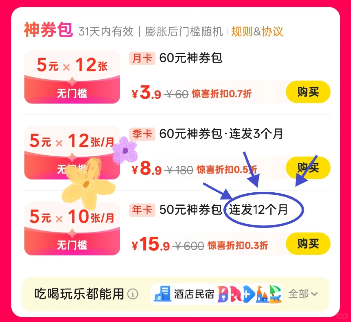 ?3.9 到手 12 张外卖神券,M 团新口令!