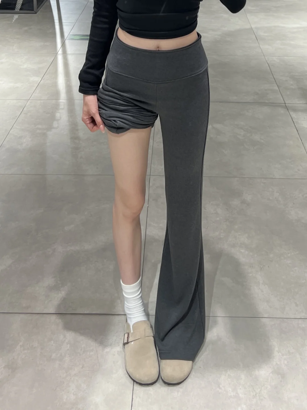 啊啊啊！！谁懂这条微喇瑜伽裤的含金量啊啊啊