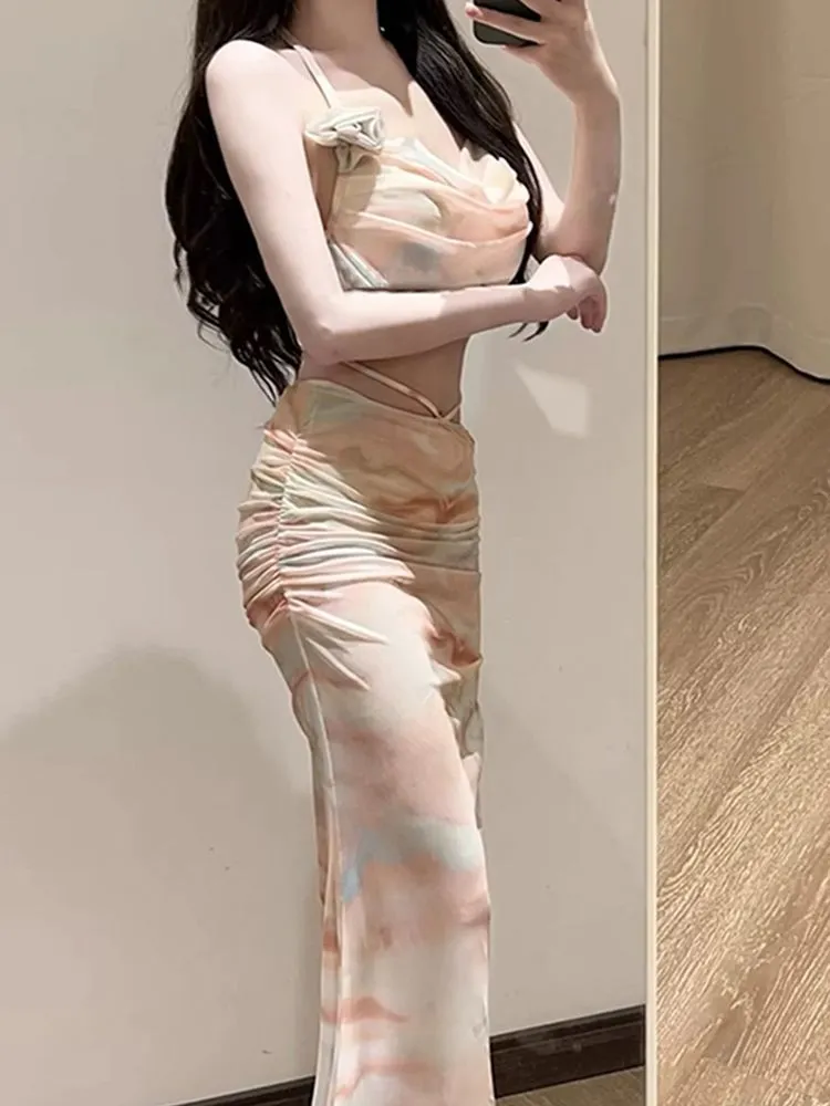 纯欲暴击！晕染泳衣套装，浪漫到海边犯规