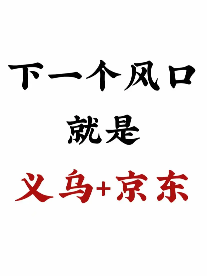 下一个风口肯定是在义乌做京东店群!