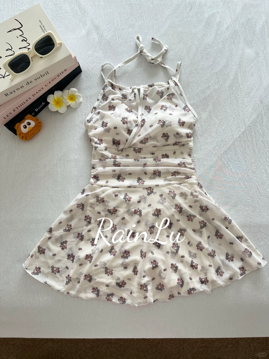 ?【韩系卡通纱裙泳衣】可爱少女感满满！