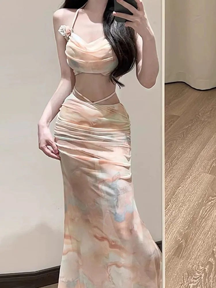 纯欲暴击！晕染泳衣套装，浪漫到海边犯规