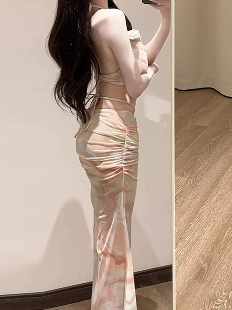 纯欲暴击！晕染泳衣套装，浪漫到海边犯规