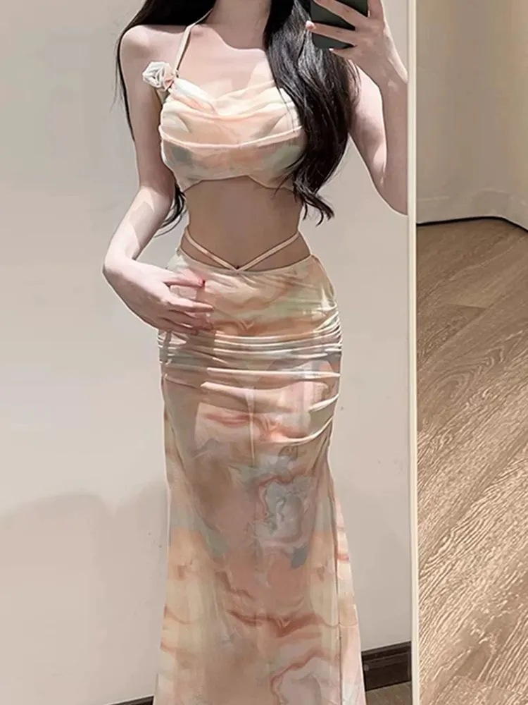 纯欲暴击！晕染泳衣套装，浪漫到海边犯规