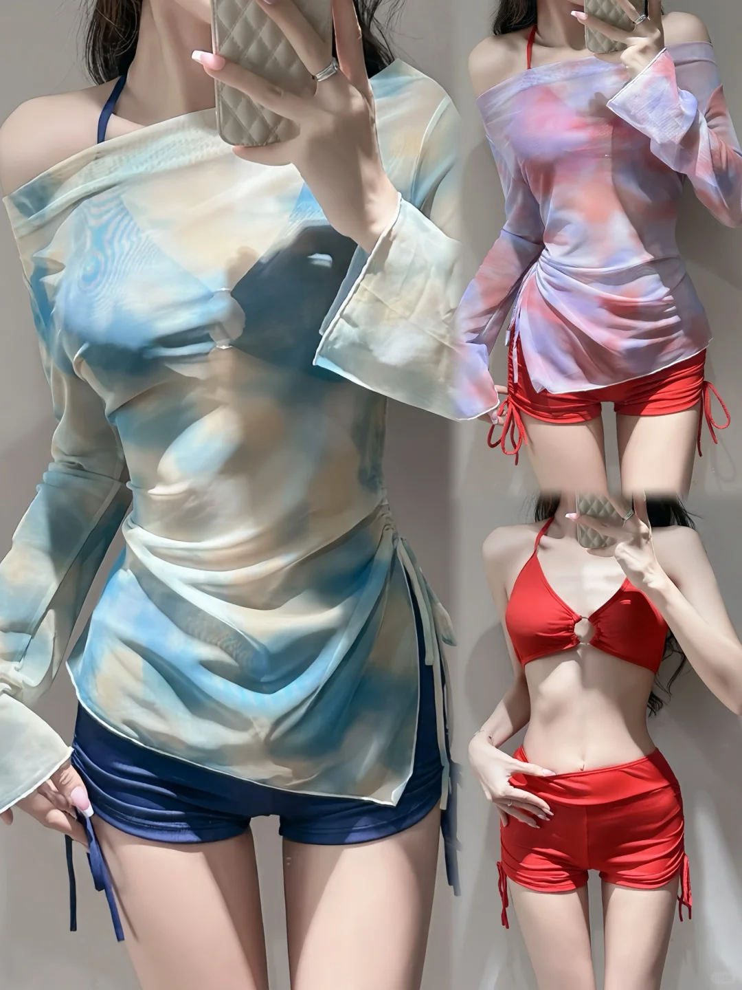 泳衣分享 | 两套纯欲风带罩衫的宝藏泳衣‼️