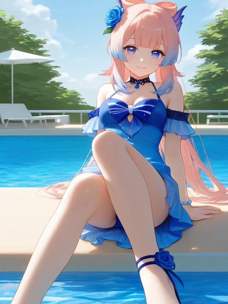 游个泳吧，好热！！！?‍♀️