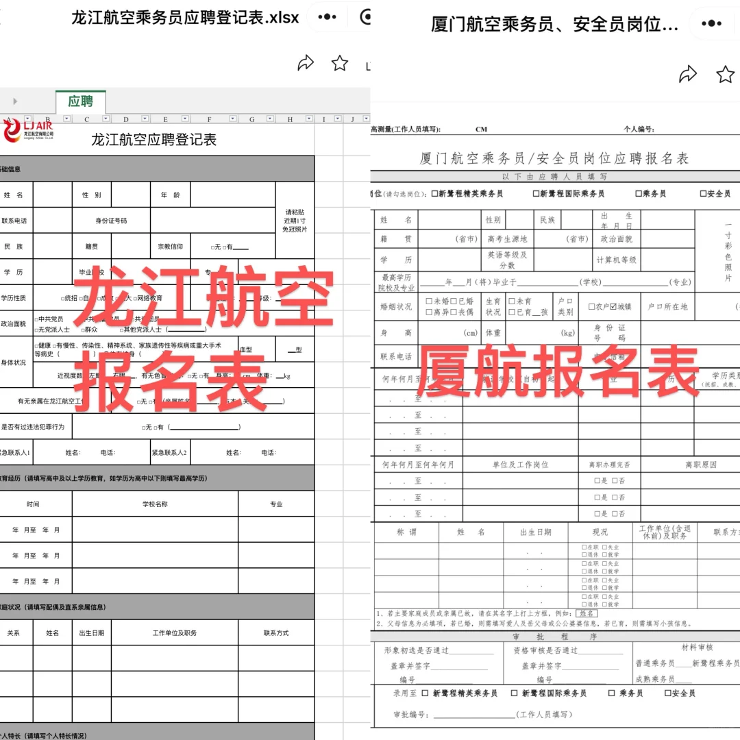 广慧金通所有航司报名表，小美小帅在哪里！