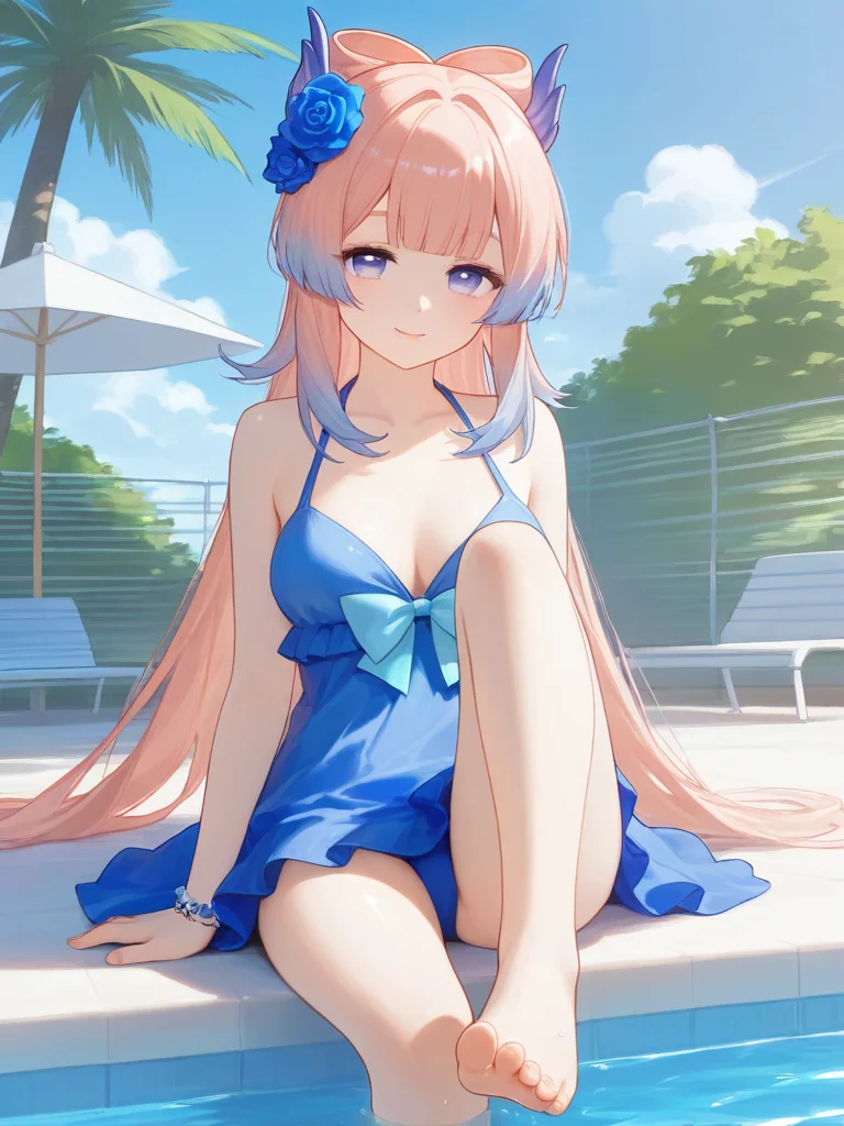 游个泳吧，好热！！！?‍♀️