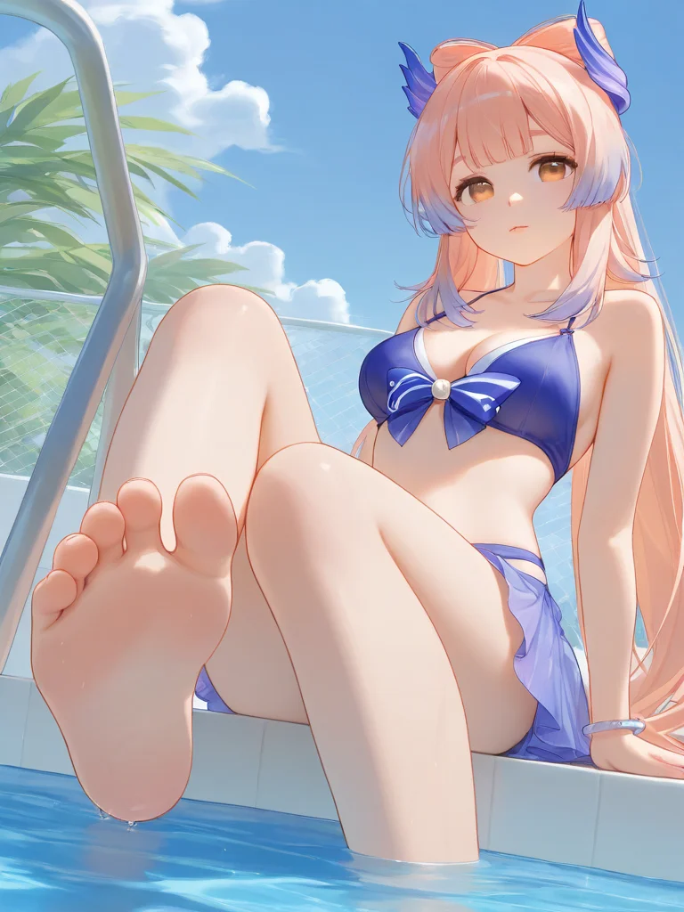 游个泳吧，好热！！！?‍♀️