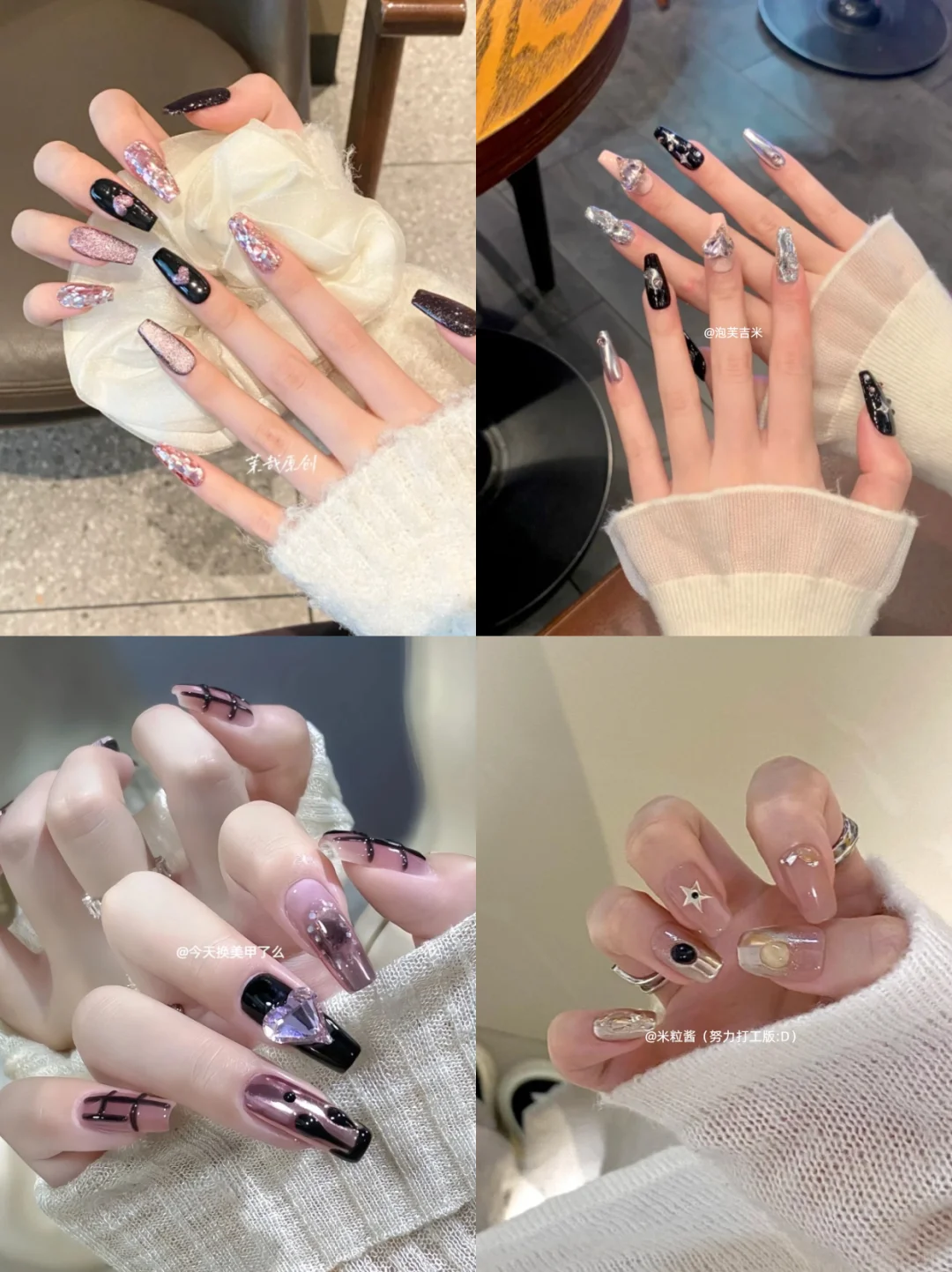 甜酷辣妹风美甲鲨到谁了我不说！