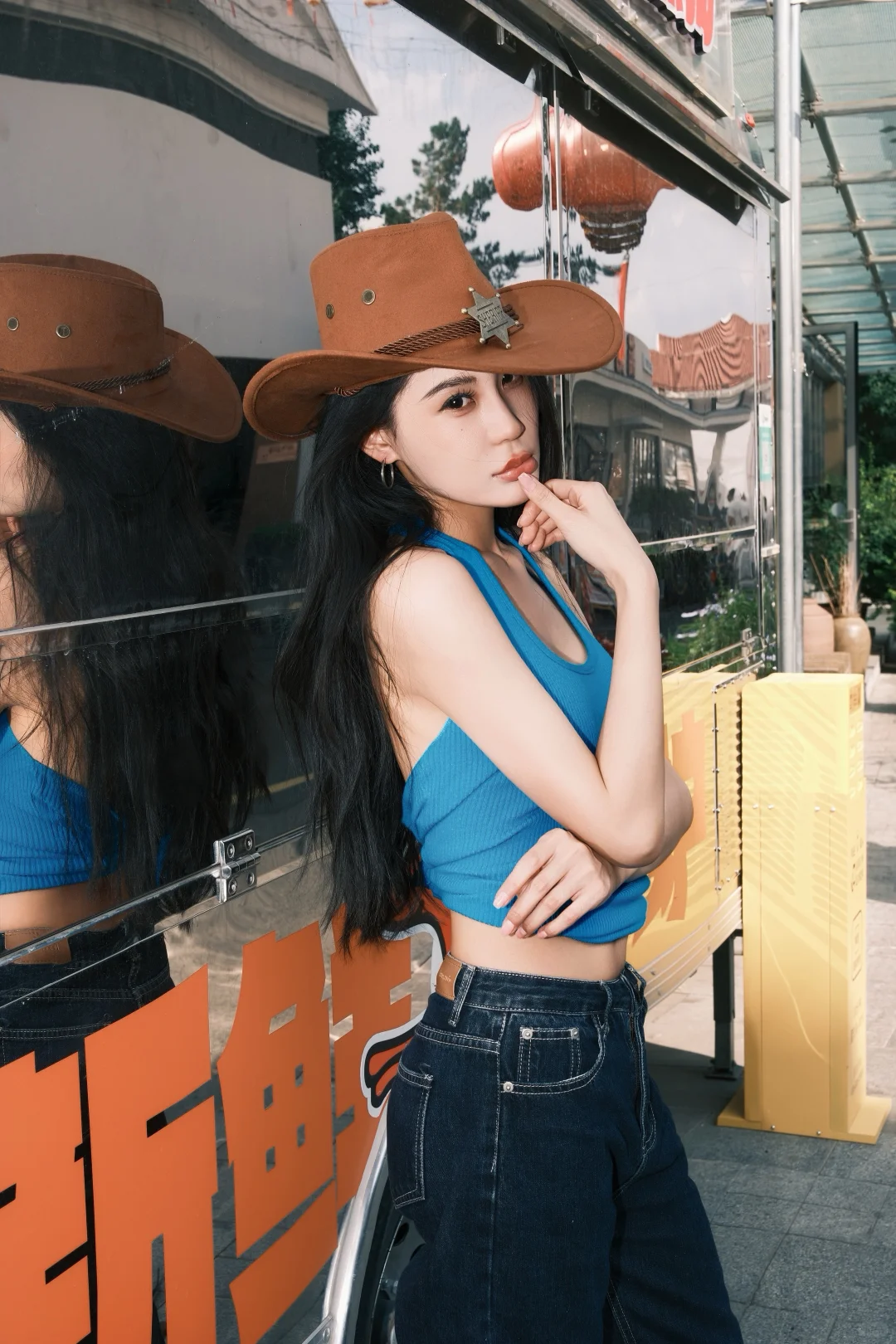 美式辣妹街拍、氛围感满满