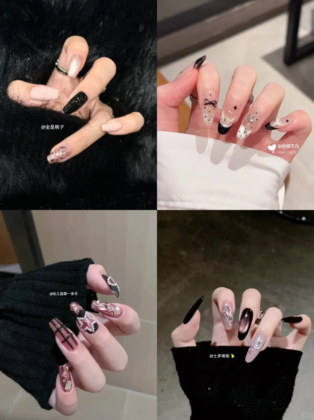 甜酷辣妹风美甲鲨到谁了我不说！