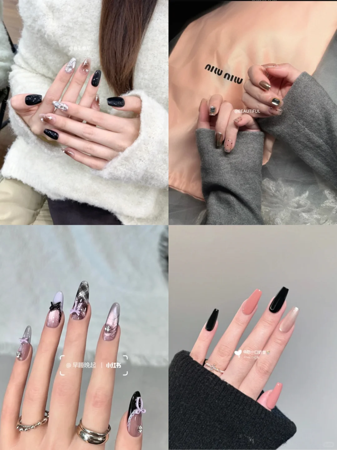 甜酷辣妹风美甲鲨到谁了我不说！