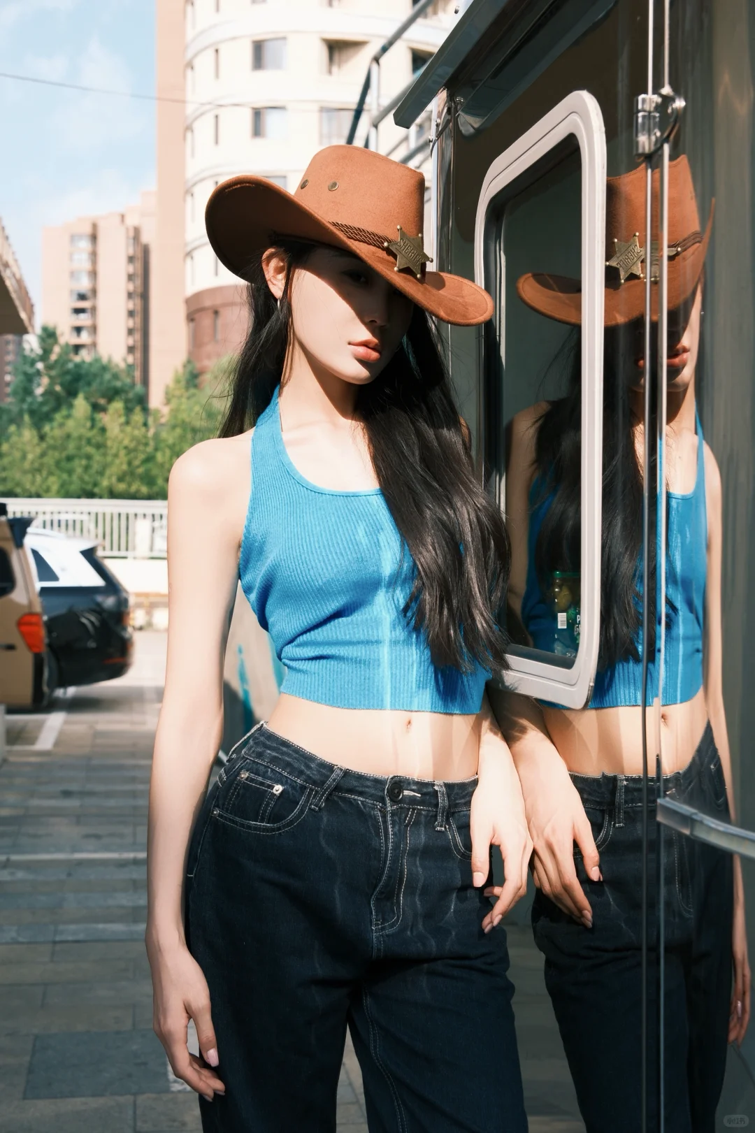 美式辣妹街拍、氛围感满满