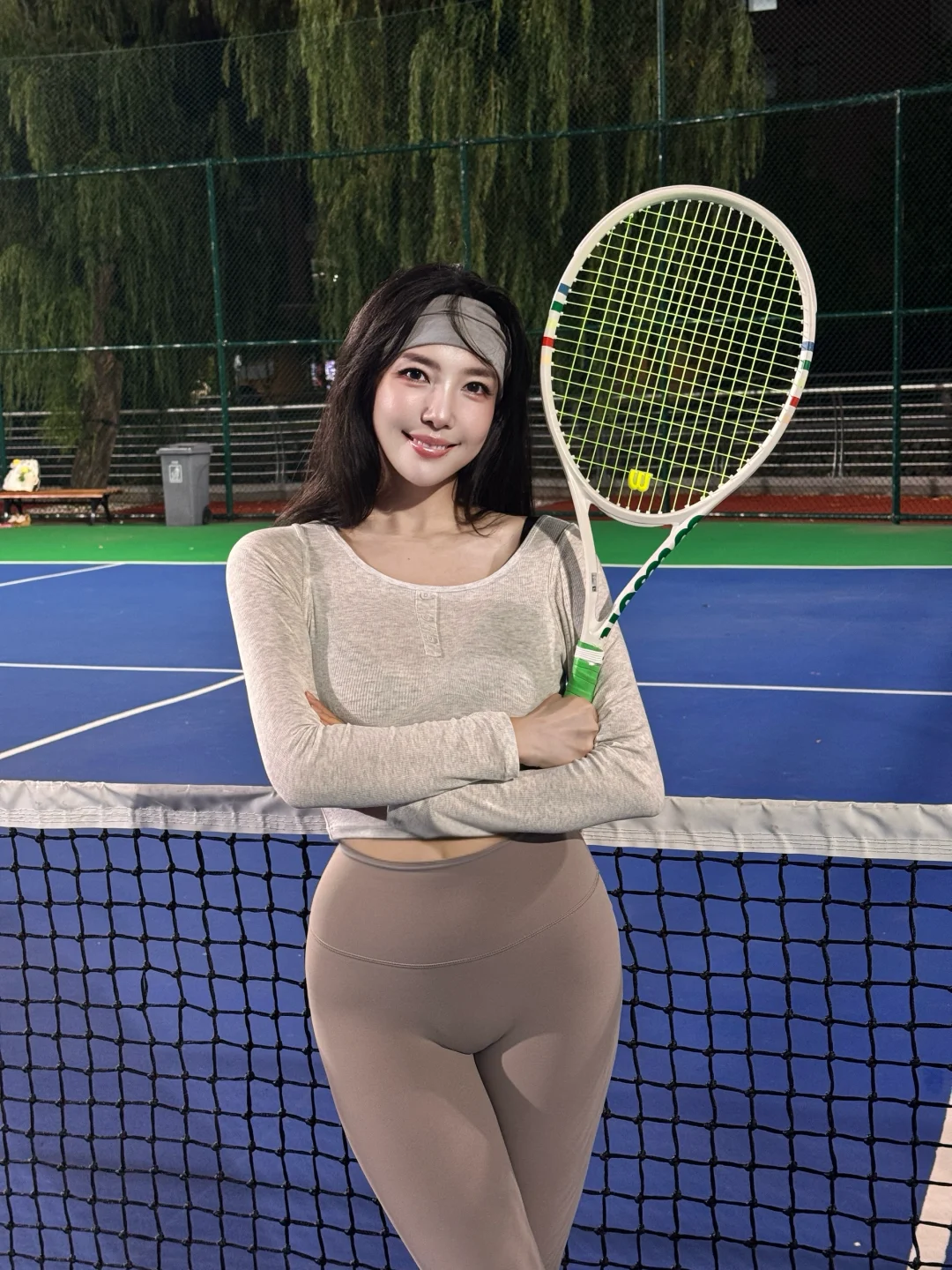挑战只穿瑜伽服出门Day 45｜◟♡今天打网球?