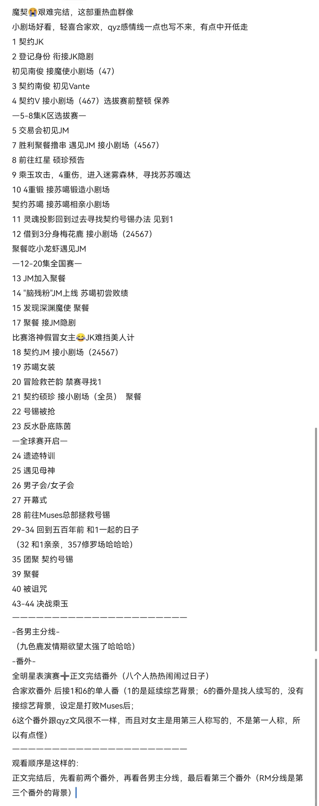 魔契·目录目录整理整理