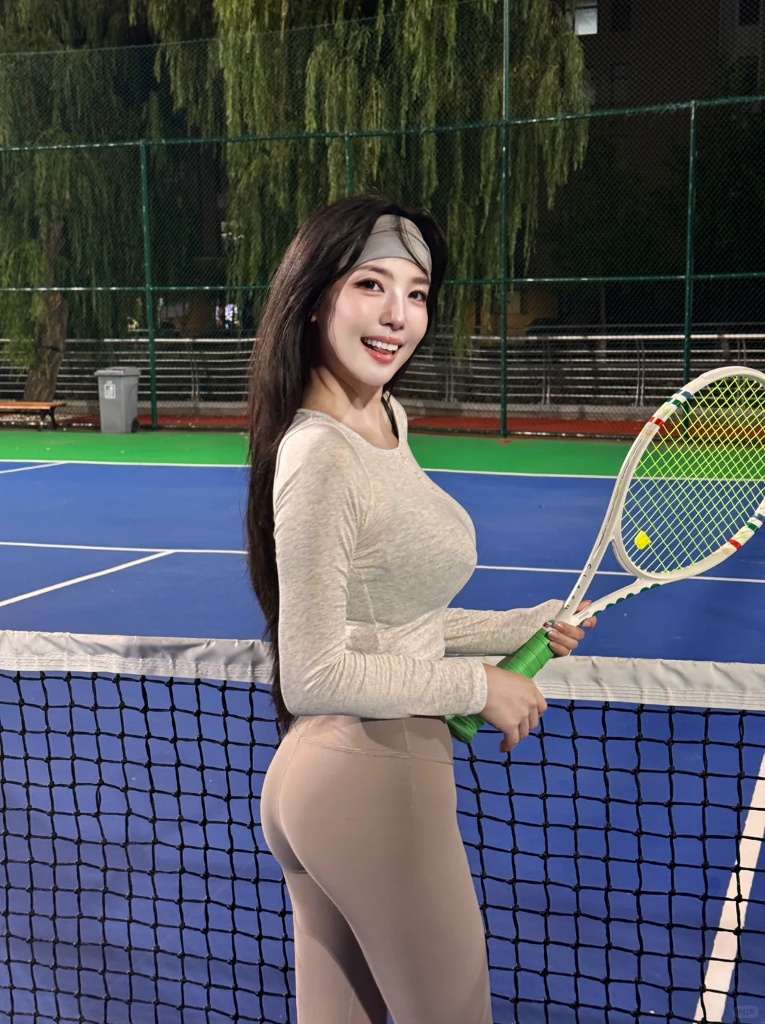 挑战只穿瑜伽服出门Day 45｜◟♡今天打网球?