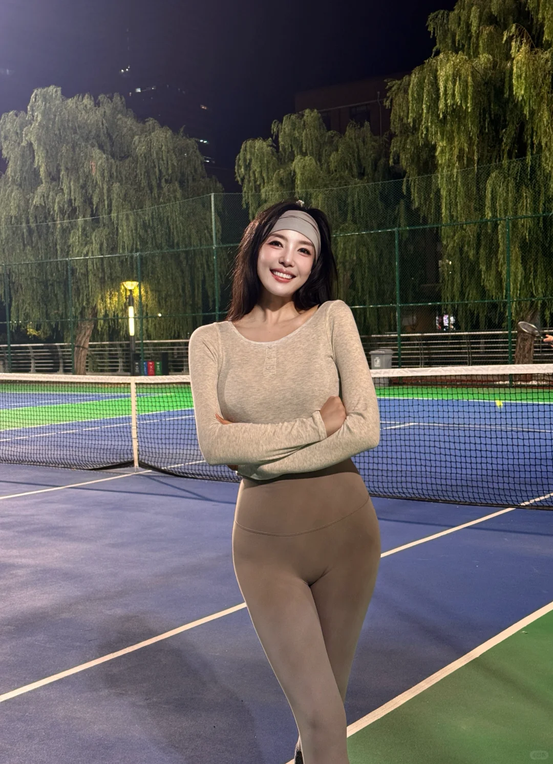 挑战只穿瑜伽服出门Day 45｜◟♡今天打网球?